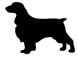 Black And White Springer Spaniel Clipart Collie Great Pyrenees Dog Silhouette Great Pyrenees Spaniel