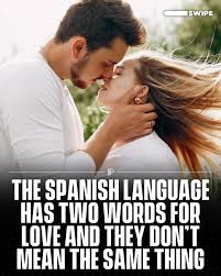 If you speak Spanish, you NEED to follow @PubityES ❤️ Amar vs Querer ➡️  There are two ways to say “love” in Spanish… but they're not the same.  Swipe to see the