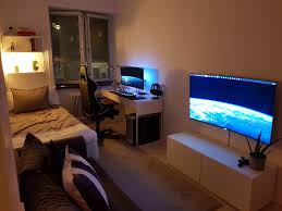However, this image shows you that simple furniture will help the room to function as a gaming area and home entertainment center. Room Bedroom Gaming Setups Novocom Top