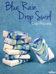 Blue Rain Drop Swirl Cold Process Soap Queen Cold Process Soap Recipes Cold Process Soap Cold Process
