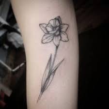 Black And White Daffodil Tattoo Daffodil Tattoo Tattoos Flower Tattoo