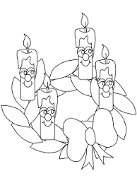 Corona De Adviento Para Colorear