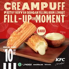 Cream puffs are simple pastries with subtle sweetness, but with cream fillings, they can be epic desserts to enjoy after every meal. Baru Dari Kfc Creampuff Harga Mulai Rp 10 909