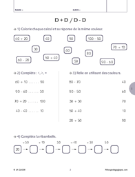 Dans l'exemple des conversions de prix francs / euros, on a besoin de recopier la formule de c2 en c3 et c4. Calcul Mental Ce1 Ce2 Additions Et Soustractions Fichespedagogiques Com