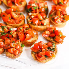 5 Ingredient Cherubs Bruschetta Naturesweet Recipe Bruschetta Snacks Preparation Easy Bruschetta