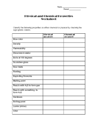 Worksheet with five phased about physical and chemical change of matter was developed and delivered to each student in the. Fillable Online Physical And Chemical Changes And Properties Of Matter Worksheet Fax Email Print Pdffiller