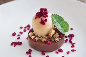 Chef team in restaurant kitchen fine dining dessert. Winter Coffee And Chocolate Dessert Recipe Great Italian Chefs