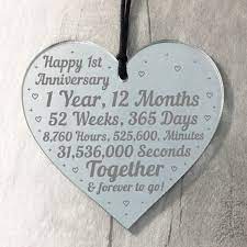 The most common first wedding anniversary gift for him material is metal. 1st Anniversary Gift For Him Her 1st Wedding Anniversary Heart