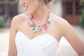 Or maybe you are looking for things that sparkle to match your sleek sheath wedding gown. Bib Necklaces That Will Make Your Simple Wedding Gown Pop Topweddingsites Com