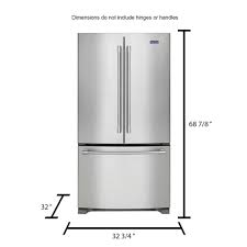 It may be smaller in size, but this compact refrigerator doesn't compromise on style, space or performance. Maytag 22 Cu Ft 33 Inch Wide French Door Refrigerator Nebraska Furniture Mart