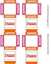 Mommy Planet Plan It Save It Share It Miniature Dunkin Donuts Box Paper Toys Template Barbie Miniatures Donut Box
