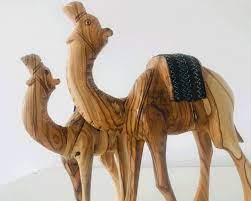 What is the finest wood in the world? Mylb Speaks Palestinian Intricate Hand Carved Olive Wood Camels 7 8 10 Inch