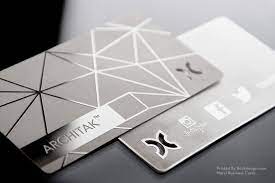 Original finishing has the appears of a standard interpretation of stainless steel. Stainless Steel Business Cards