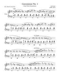 Gnossienne No 1 Sheet Music For Piano Download Free In Pdf Or Midi Erik Satie Composition Writing Cabaret Songs