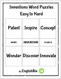 Who invented word search puzzles. Inventions Word Search Puzzles Printable Englishbix
