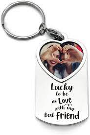 I hope you have a beautiful life ahead; Amazon Com Wiezo Usa Lucky To Be In Love Romantic Gift For Boyfriend Or Girlfriend Picture Frame Keychain Valentine S Day Birthday Gift Wedding Gifts Engagement Gifts For Him Or Her