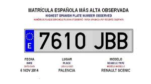 Matriculas é um verbo, presente do indicativo 2a pessoa singular de matricular Espana Estrena La Letra J En Sus Matriculas En Noviembre Actualidad Motor