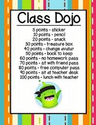 Class Dojo Reward Chart