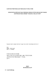 Contoh laporan komponen arus kas 2. Doc Contoh Proposal Metodologi Penelitian Abdillahb Husain Academia Edu