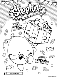 Print Shopkins Party Miss Pressy June Balloon Coloring Pages Shopkins Colouring Pages Shopkin Coloring Pages Shopkins