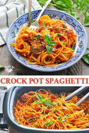 Crock Pot Spaghetti Recipe Crockpot Spaghetti Slow Cooker Pasta Slow Cooker Spaghetti