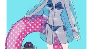 famy on twitter 浮き輪 イラスト イラスト 可愛いアニメガール