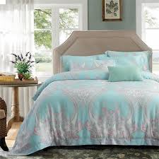 Tiffany blue and gray bedroom. Luxurious Tiffany Blue Pink And Gray Paisley And Gothic Bohemian Pattern Royal Style Full Queen Size Bedding Sets Hipsterbedding Com