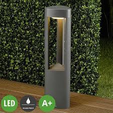 Lucande Led Aussenleuchte Nanna Spritzwassergeschutzt Modern In Schwarz Aus Aluminium A Inkl Leuchtmittel Wegeleuchte Poll In 2020 Sockelleuchte Led Lampe