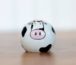 Add A Little Cow To Your Peg Doll Farm Family With This Wood Doll This Sweet Farm Friend Is Painted Clas Rock Crafts Painted Rocks Kids Rock Painting Patterns