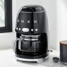 Smeg Black Drip Coffeemaker Reviews Crate And Barrel In 2020 Smeg Coffee Maker Smeg Appliances