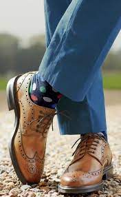 Light Brown Brogue Shoes Styles With Blue Trousers Dress Shoes Men Men Dress Dress Shoes