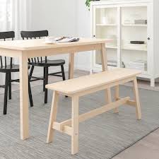 norraker banc bouleau materiau durable ikea in 2021 ikea cafe chairs bench