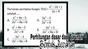 Check spelling or type a new query. Perhitungan Dasar Dari Turunan Bentuk Pecahan Youtube