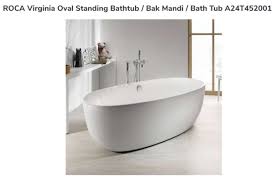 Beli bath tub dengan pilihan terlengkap dan harga terbaik. Jual Roca Virginia Oval Standing Bathtub Bak Mandi Bath Tub A24t452001 Terbaru Juni 2021 Blibli
