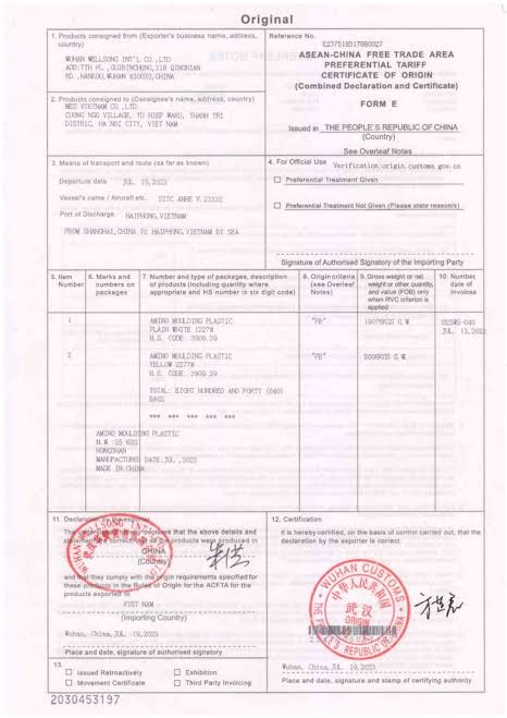Hướng Dẫn Cách Kiểm Tra C/O Form E Chính Xác – VinaTrain Việt Nam