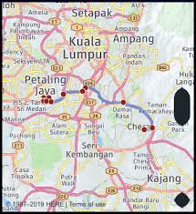 The kelana jaya lrt route is 27 km long, stretching from north to south, between kelana jaya (klang valley station, 17 km away from the center of kl) and gombak (16km from the city center). What Is The Distance From Petaling Jaya Malaysia To Cheras Malaysia Google Maps Mileage Driving Directions Flying Distance Fuel Cost Midpoint Route And Journey Times Mi Km