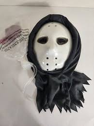 Halloween Jason Bleeding Hockey Mask Hooded Dripping Blood Pump Plastic New 