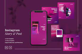 Download Neon Creative Instagram Ads Post Story Template In Social Media Templates On Yellow Images Creative Store