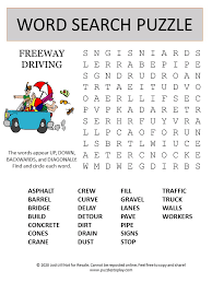 Add puzzles to web sites for fun. Freeway Word Search Puzzle Puzzles To Play