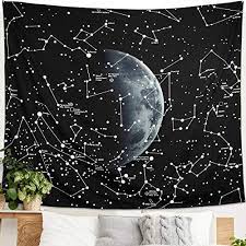 It is an elegant artwork definitely, the magical combination of tarot design and 12 constellation pattern is a fun and easy way to create mysterious atmosphere for your room. Zhoubin Moon Constellation Tapestry Astronomy Space Stars Tapestry Wall Hanging Black Tapestry For Bedroom Wall Decor 51x 59 Inches Buy Online In Luxembourg At Luxembourg Desertcart Com Productid 168353351