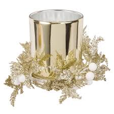 Bougie Centre De Table Avec Branchages Pailletes Sur Maisons Du Monde Piochez Parmi Nos Meubles Et Objets Deco Et Faites Le Kerzen Dekoration Kerzenstander