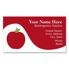 Make your own customize printable cards using our free online card maker. Teacher Business Card Red Apple Zazzle Com Teacher Business Cards Business Card Red Teacher Cards