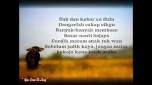 Siaplah jang oi kobau tu bai makan laie batu kikir jambatan bosi gulai udang sebelango cubo mal fikir dalam hati ayo ni bujang udah lamo ai apo. Download Lagu Apo Kono Eh Jang Mp3 Video Gratis