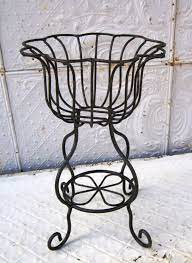 Wrought Iron Sally Plant Stand Flower Planter Wrought Iron Plant Stands Iron Plant Stand Iron Planters