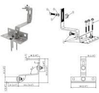 Solar panel mounting with tile roof hooks , SPC-RF-IK15-DR