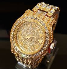18k Gold Rose Gold Stainless Steel Iced Out Bling Watch Gold Diamond Watches Mens Jewelry Luxury Watches For Men