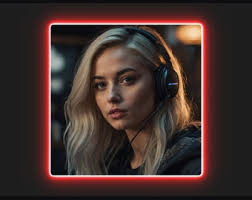 Animated Neon Red Webcam Overlays