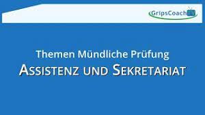 Musterreport kauffrau für büromanagement hwk. Assistenz Und Sekretariat Themen Der Mundlichen Prufung Buromanagement Gripscoachtv Youtube