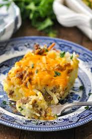 Place the hash brown potatoes in the bottom of the baking dish. Sausage Hash Brown Casserole The Seasoned Mom