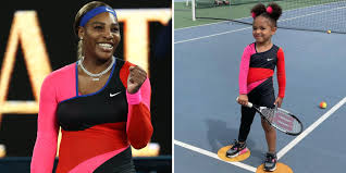 Besides being a mother, serena can become olympia's coach in the future if she chooses tennis as her professional career. Serena Williams S Daughter Copies Her One Legged Catsuit